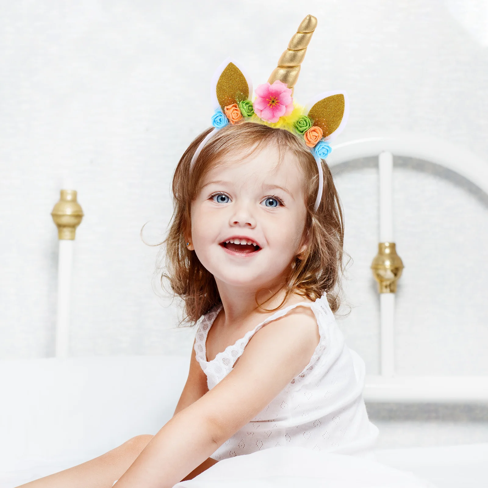 

Unicorn Headband Lightweight Party Favor Cosplay Accessory For Halloween Birthday Festival Masquerade Costume Decor