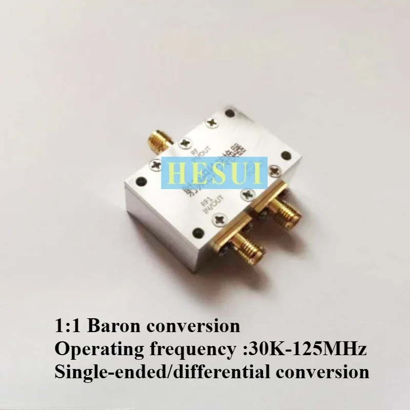 30K-125MHz low frequency balun 1:1 balun conversion single-ended differential conversion 180 ° phase power divider