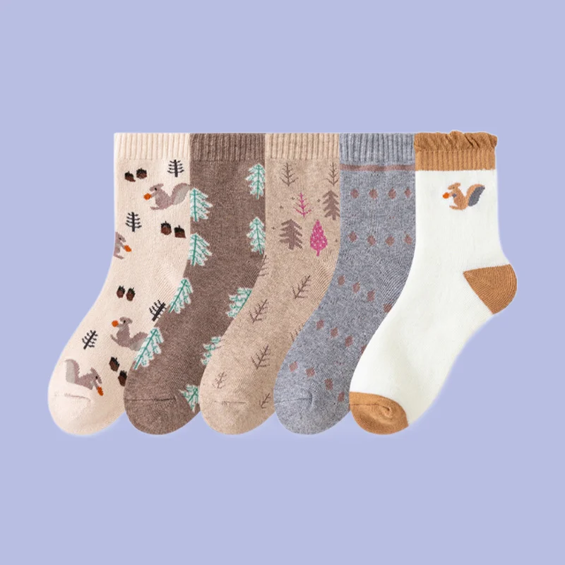 

3/6 Pairs Autumn and Winter Plus Velvet Thickening Warm Socks Cold-resistant Towel Sleeping Floor Socks Women's Mid-tube Socks