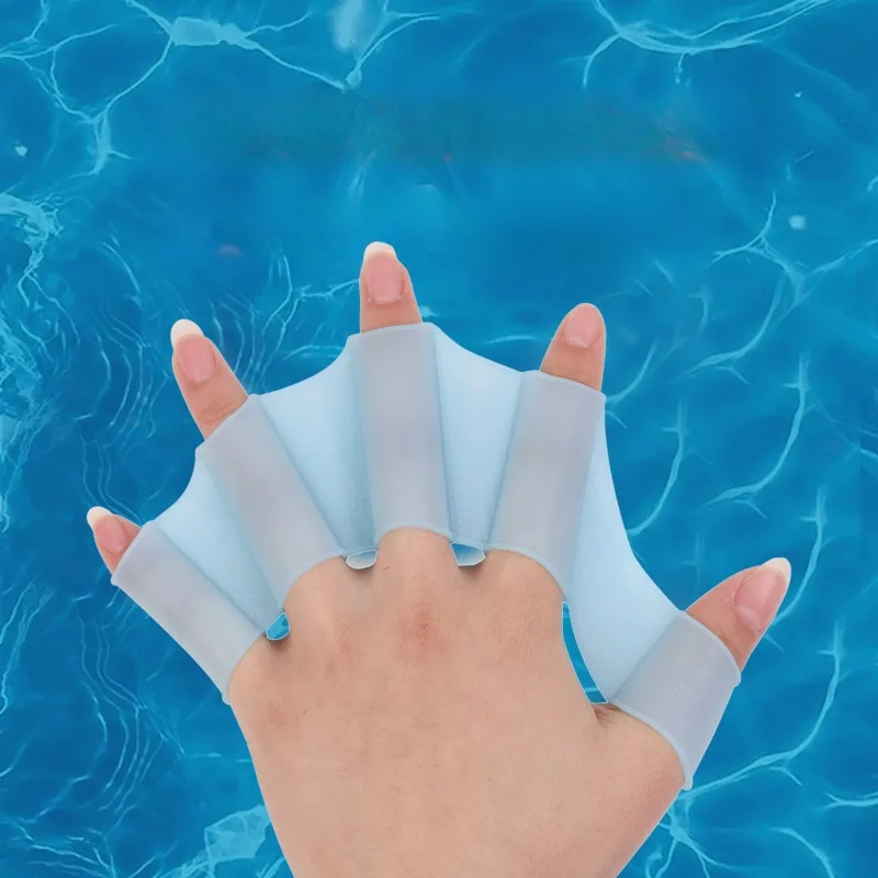 Silicone Swimming Fins Flipper Men Women Child Swim Pool Sport Professional Training Finger Hand Webbed Gloves Paddles Equipment