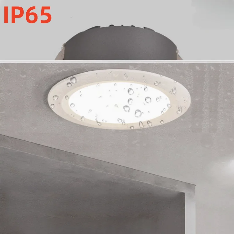 Kitchen bathroom IP65 waterproof downlight, oil smoke and fog proof high color downlight with high customization