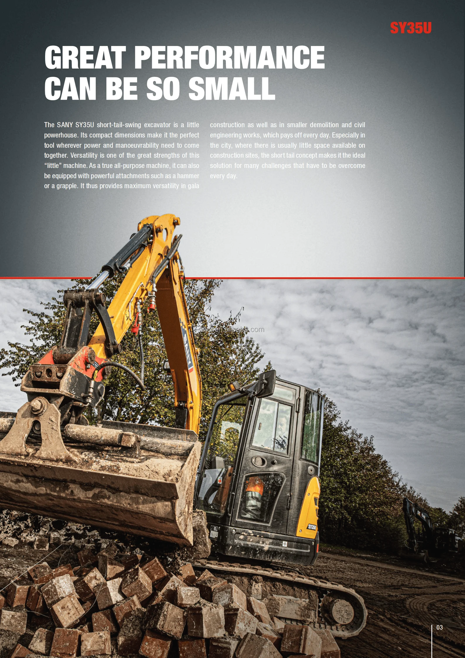 SY35U EPA 3ton حفارة 3ton حفار زاحف صغير 3.5t حفارة زاحفة صغيرة حفارة صينية صغيرة لاستخدام مزرعة الحديقة