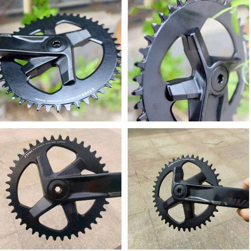 Stone Round Chainring 107BCD for Sram Rival AXS Flattop Crankset 107 Bcd MTB Mountain Chainwheel 34-60T