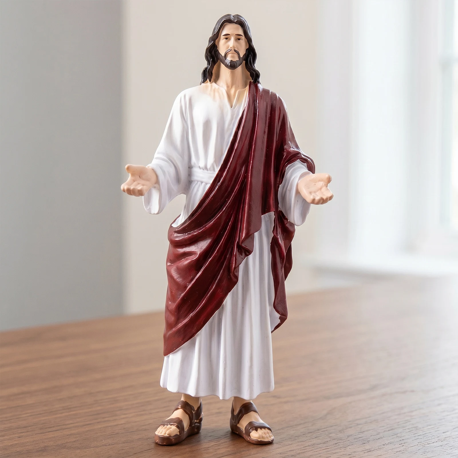 Multicolor Jesus Christ Statue 1/6 Scale Figure Sacred Heart Jesus Statue for Religious Performance Christmas Party Cosplay