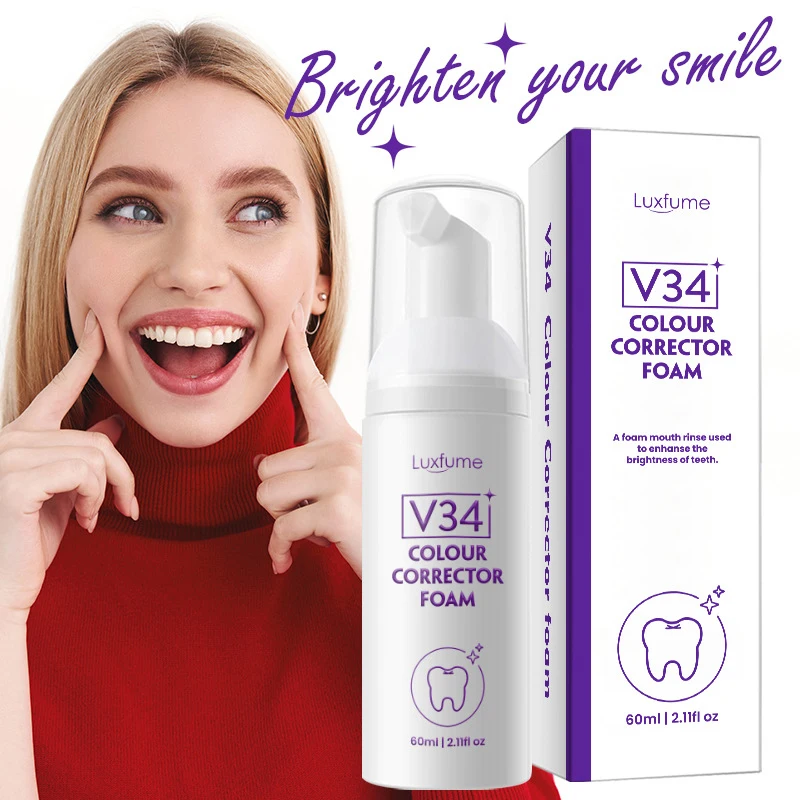 

V34 Purple Cleansing Mousse Repair Brighten Teeth Cleaning Mouth Cavity Maintain Oral Hygiene Nursing Toothpaste