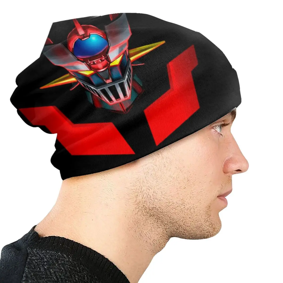 Mazinger Z Mad Robot Skullies Beanies Caps Unisex Winter Warm Knitting Hat Fashion Adult Grendizer Bonnet Hats Outdoor Ski Cap