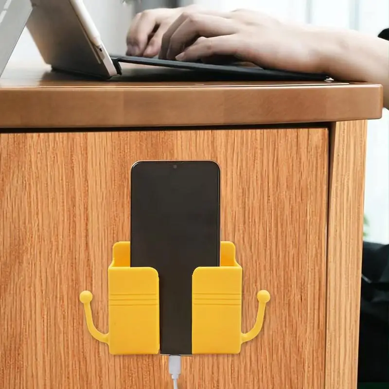 Supporto per telefono con montaggio a parete con ganci supporto da parete autoadesivo telefoni cellulari e accessori telefono con staffa per cellulare multifunzionale
