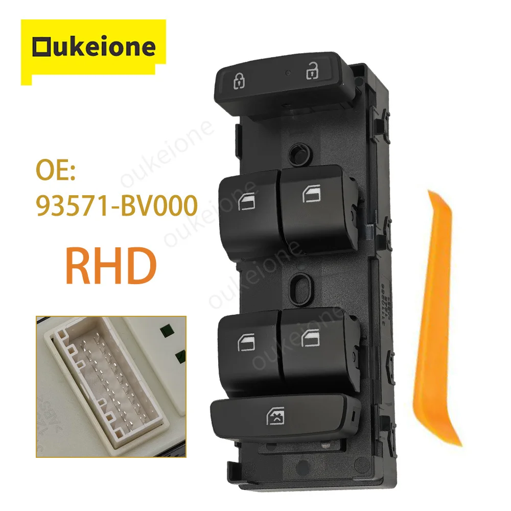 

93571-BV000 для Hyundai Creta 2020 2021 2022 2023 2024 Передний правый электрический главный переключатель управления окном со стороны водителя 93571BV000
