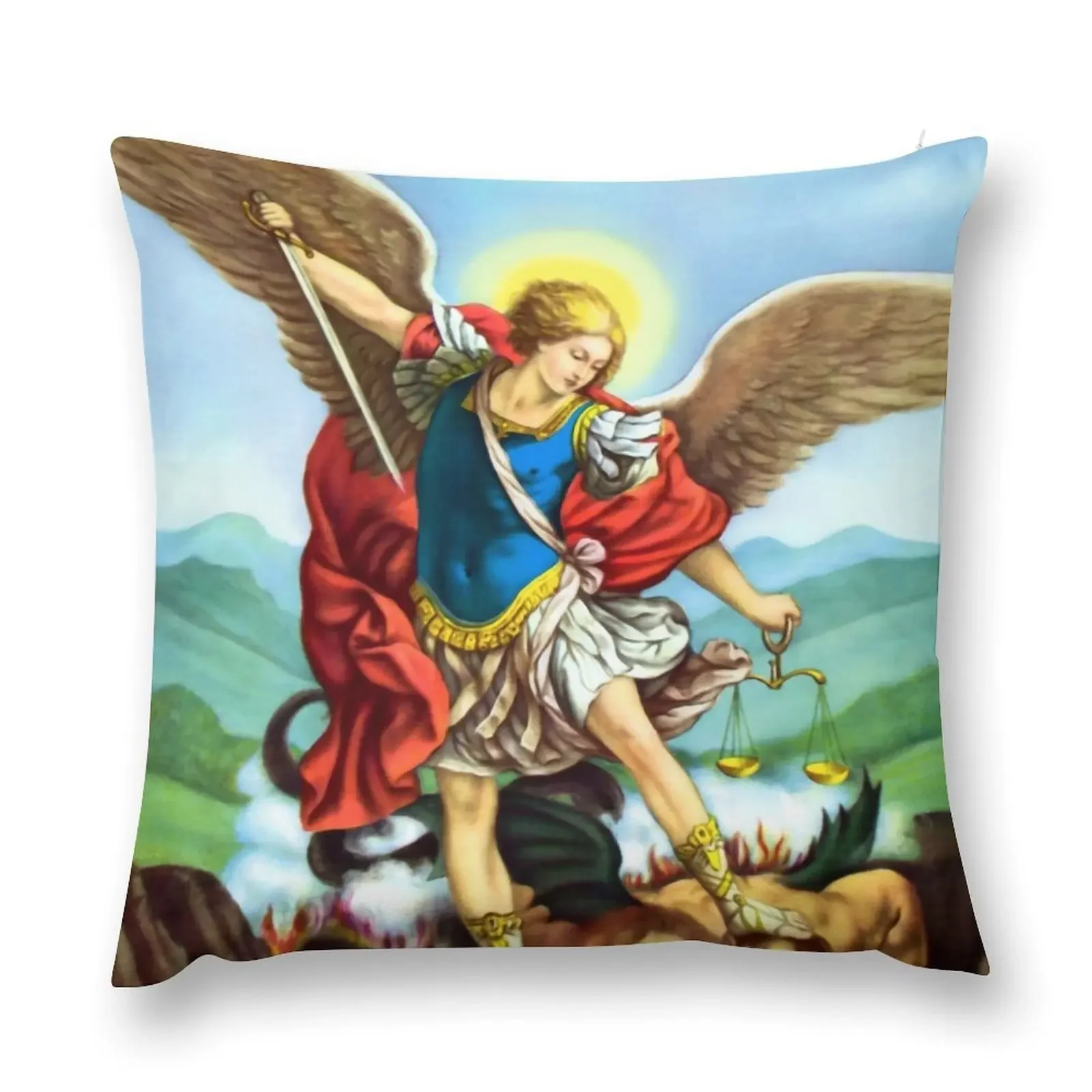 St Michael the Archangel Angel Catholic Saint Throw Pillow Cushions For Children Ornamental Pillow ornamental pillows pillow