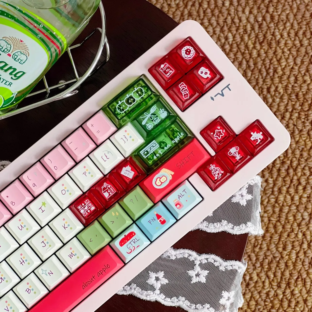

Cute Fruit Theme Keycaps Set Cherry Profile Keycap pbt/pc Sublimation Custom Key Caps for Mechanical Keyboard Anime Gaming Gift
