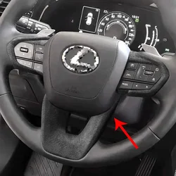 for Lexus NX350 F sport AWD NX250 NX260 NX350h NX450h+ NX400h+ 2022-2024 suede style Steering Wheel Switch Cover Frame Trims