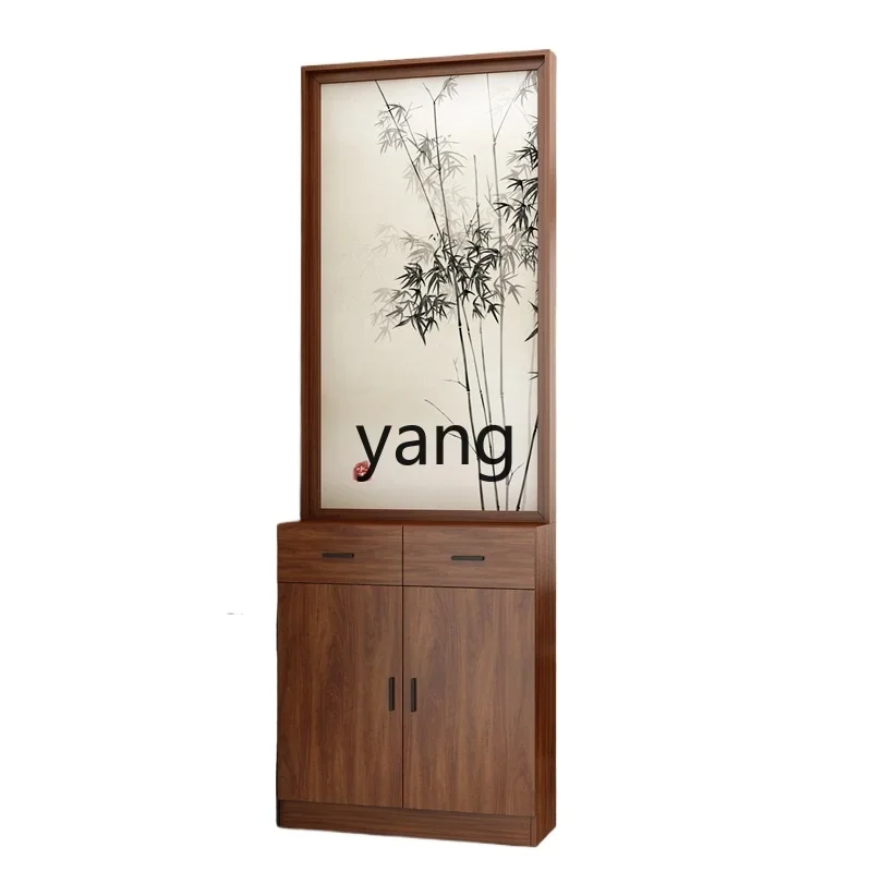 LMM new Chinese-style home screen partition rack simple modern entrance cabinet