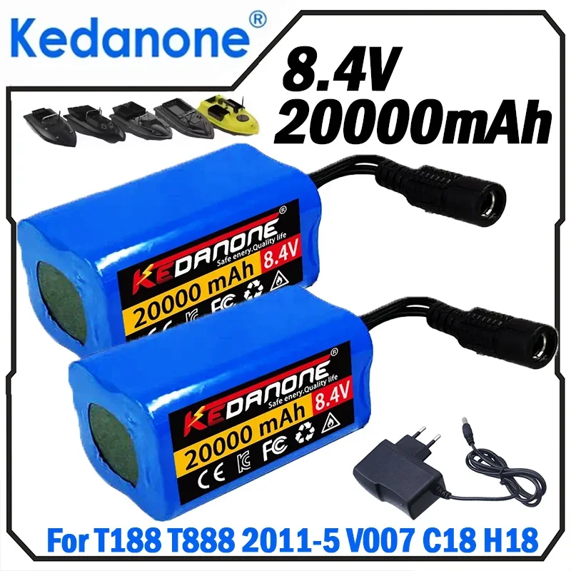 

2011-5 T188 T888 C18 V007 Remote Control RC Fishing Hook Bait Boat battery Spare Part 7.4V 20000mAh 21700 battery Accessories