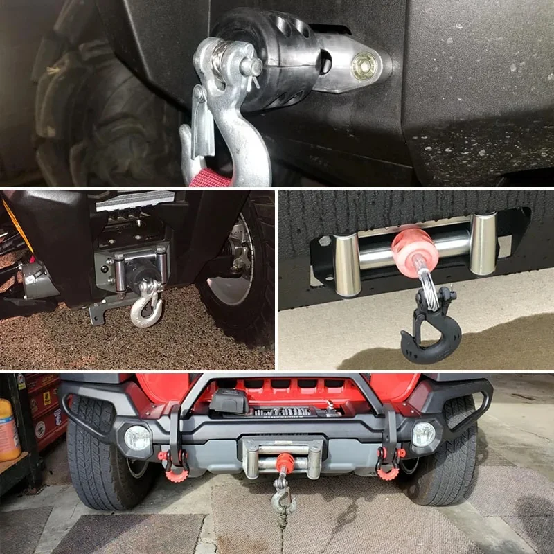 Car Modification Accessories Winch Hook Stopper Cable Protector Rubber Plug for Off Road Vehicles ATV UTV Truck SUV Heavy Duty D