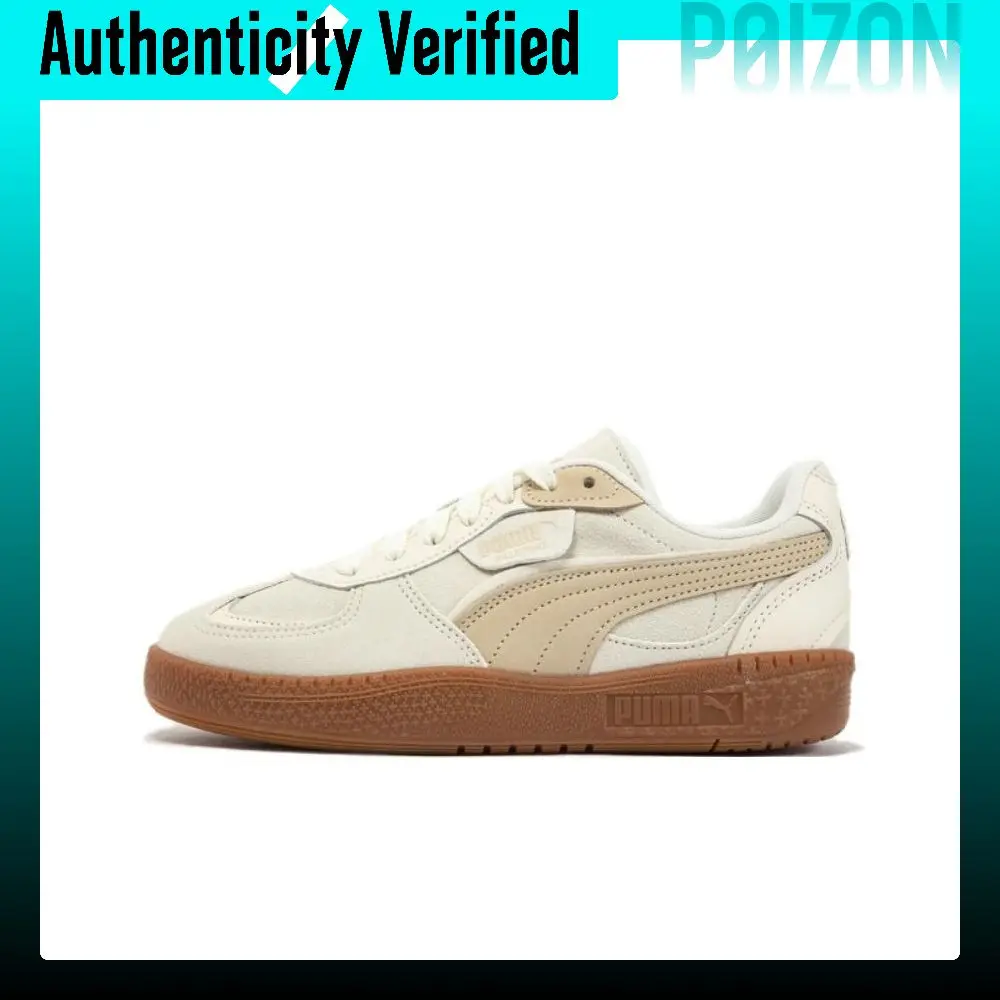 PUMA Palermo Comfortable And Lightweight Abrasion Resistant Low top German Army Trainers Unisex Ecru 402034-01