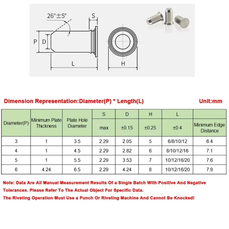 304 Stainless Steel Tps Rivetslocating Pinguiding Pincylindrical Pin With Snap Ringm2.5 M3 M4 M5 M6 M8