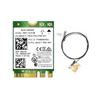 8260 8260NGW WiFi כרטיס + 2 1xantenna 2.4G/5Ghz 867M Bluetooth 4.2 NGFF M.2 WiFi אלחוטי כרטיס מודול עבור אינטל AC 8260