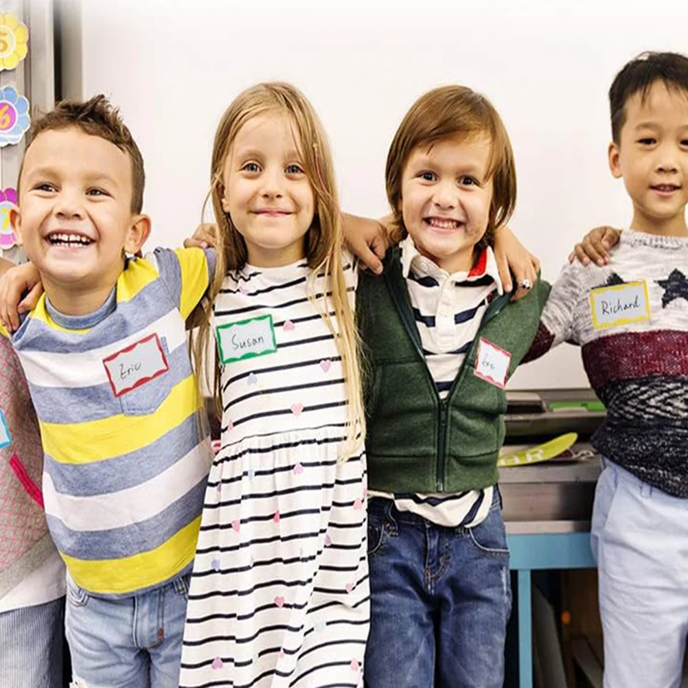 10 أوراق ملصق فارغ قابل للكتابة ملصقات تصنيف لاصقة سميكة ناعمة ومشرقة ملونة علامات أسماء لفرز مكتب الفصول الدراسية