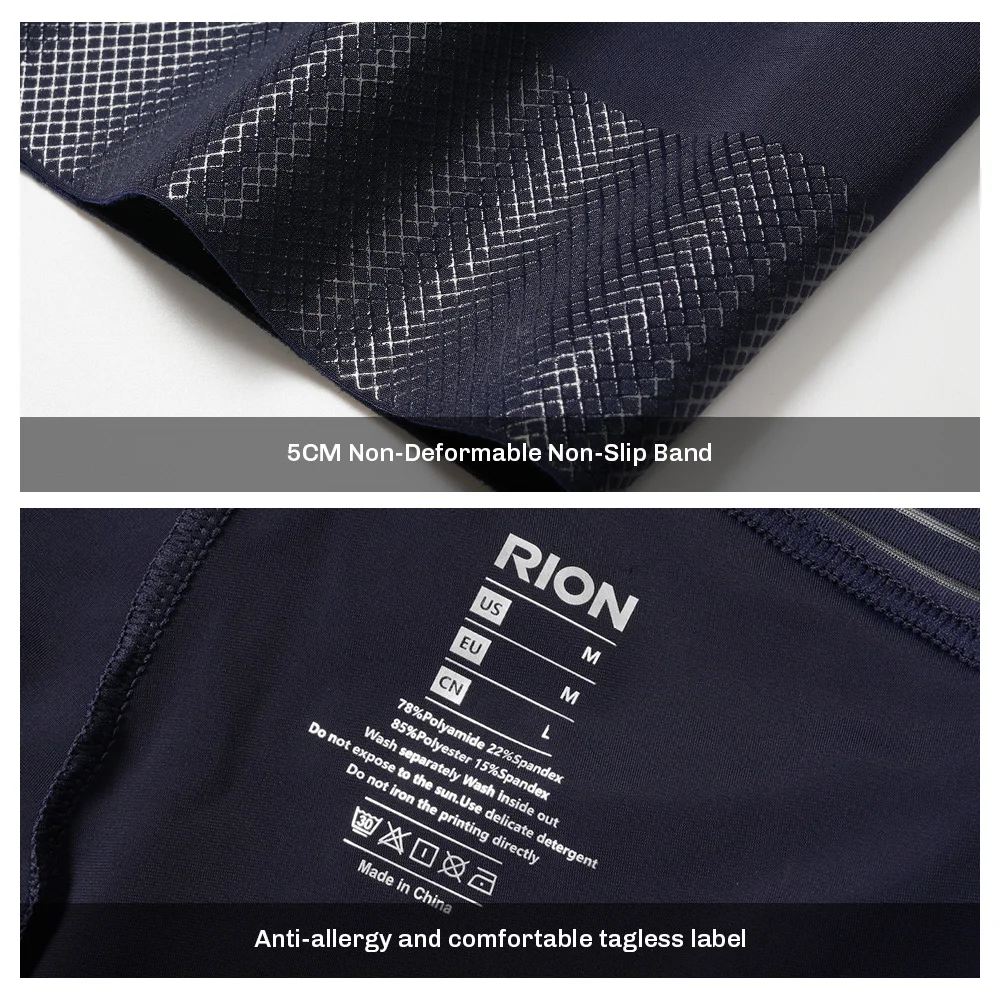 RION Cycling Shorts Men MTB Bib Tights With Suspenders Mountain Bike Bicycle Biker Bibs 3D Pad 5H Seamless Leg  Pro Summer