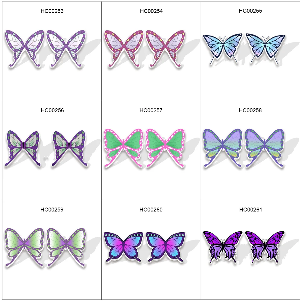 

Cute Butterfly Stud Earrings Acrylic Earring For Girls Gift Jewelry Accessories