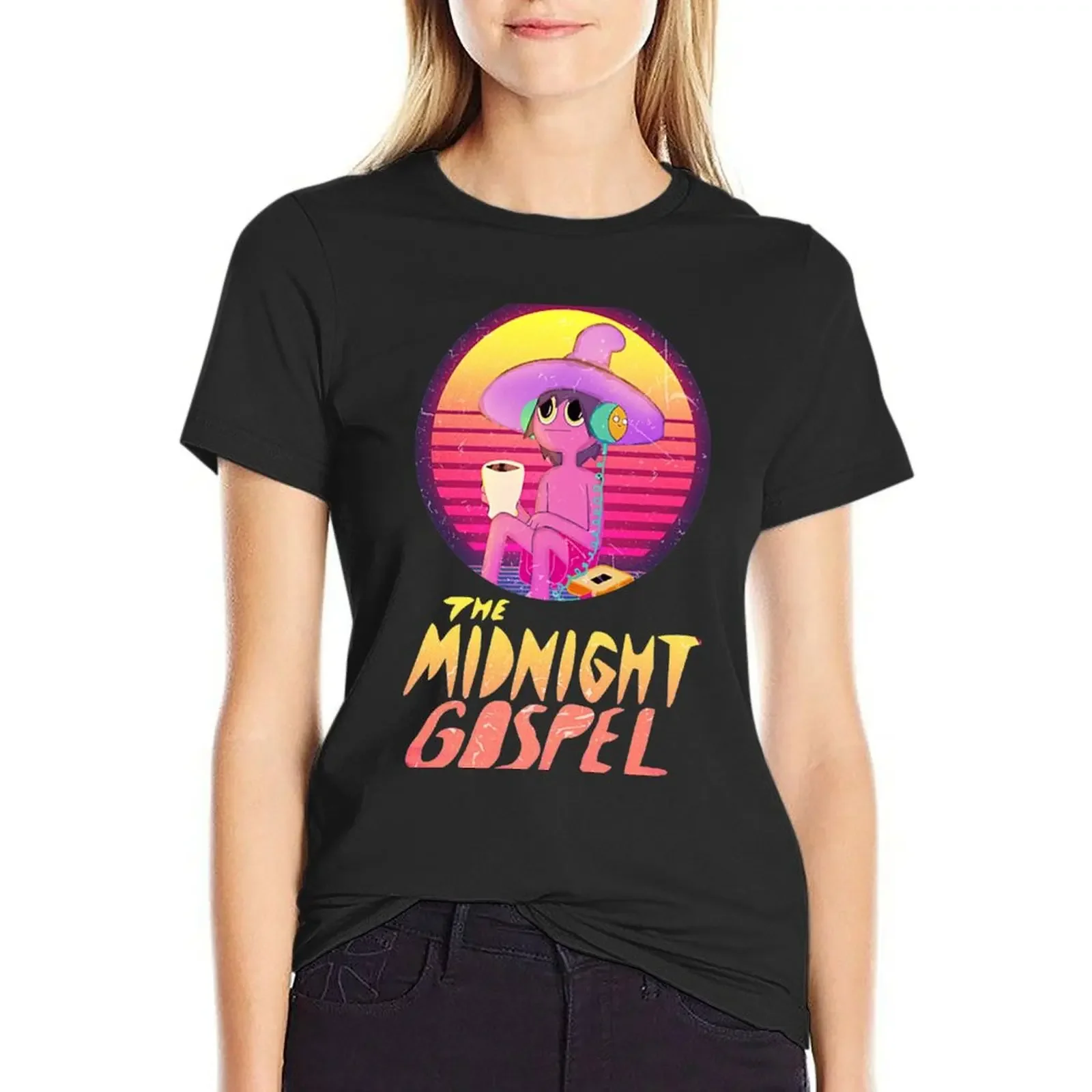 

Midnight Gospel Retro T-Shirt tees summer top summer clothes workout shirts for Women