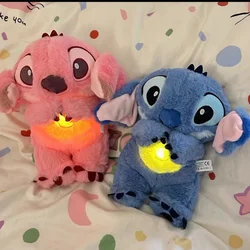 New Stitch Baby Sleep Companion Sound Soothing Music Kawaii Plush Toy With Air Bag Breathing Light Doll Breathing Toy Kid Gift