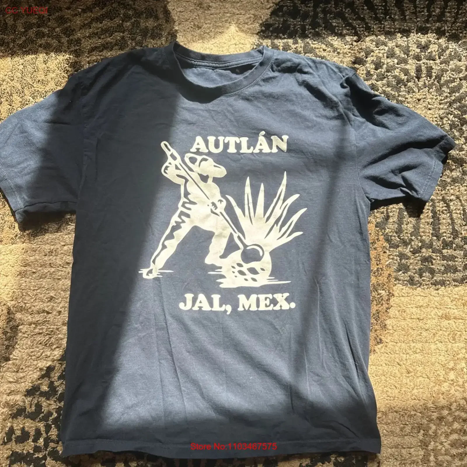 Camiseta Autlán Jalisco Talla Grande, Autlán De Navarro Mexicano, Estilo Vintage Lavado, Cómoda, Casual, Elástica, Transpirable y Suave