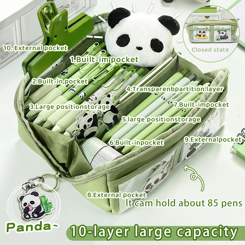 

Многослойный холщовый пенал с 10-мя слоями большой вместимости для удобного хранения. Поставляется с брошью, кулоном и наклейкой.