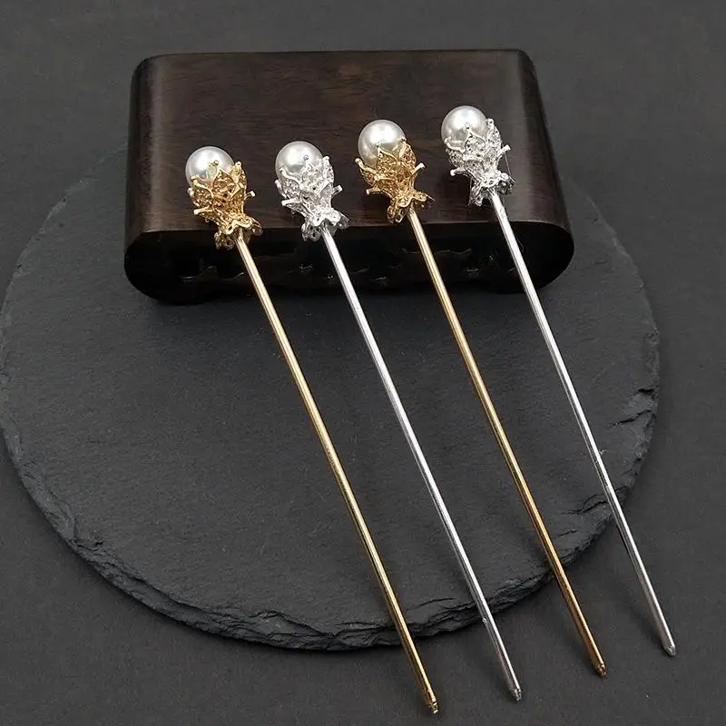 Damenmode-Kopfschmuck, Metall-Haarspange im Vintage-Chinesischen Stil, Haarclips, Haarstäbchen, Haaraccessoires – Detail 2