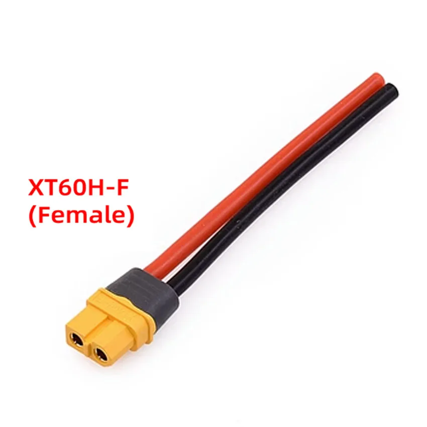 

1PCS XT60H-F Plug UAV Motor Wire Connector Lithium Battery Cable Connector 10-50CM Length Optional 12AWG Silicone Wire
