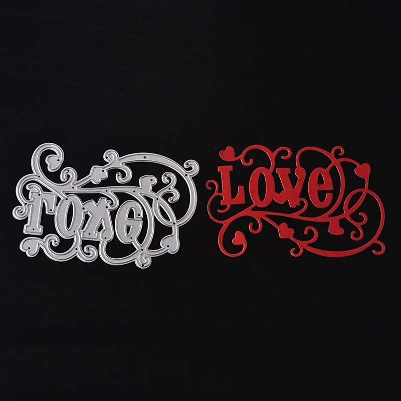 Craft Dies Chinese Love Heart Letter Metal Cutting Dies DIY Scrapbooking New  Die Cut Stamps Home Decor Embossing Stencil