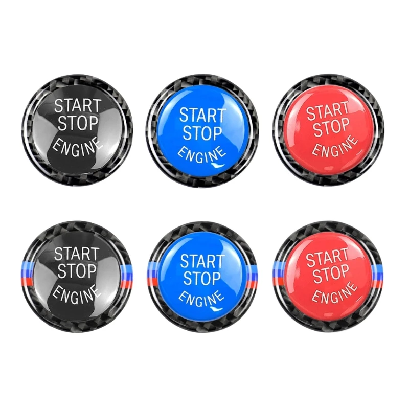 Car Engine Stop Button Cover Trim Sticker for E90 E92 Replacement Engine Switches Power Ignition Button Sticker X37F
