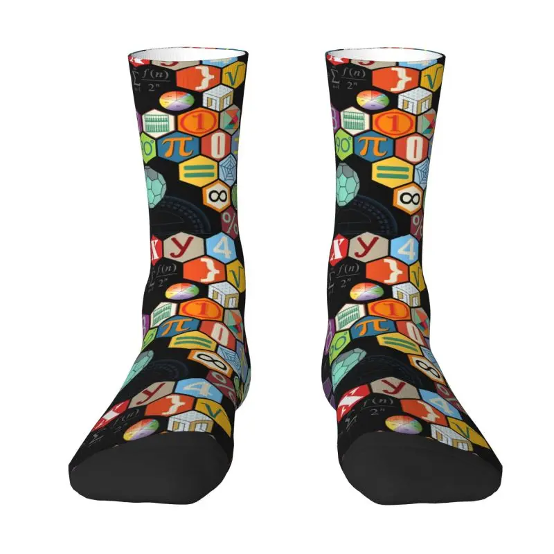 Math Symbol Mens Crew Socks Unisex Fun 3D Printing Science Mathematics Teacher Gift Dress Socks