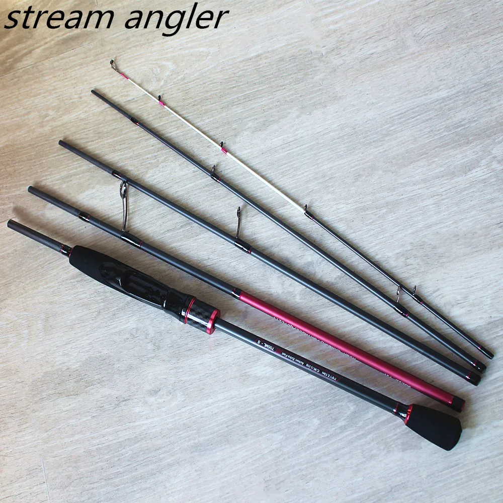 

2.13m ML Fast Action Cross Carbon Unique Design Lightweight To Carry Tip Half Hollow And Half Solid Trout Lure Rod 5 Section