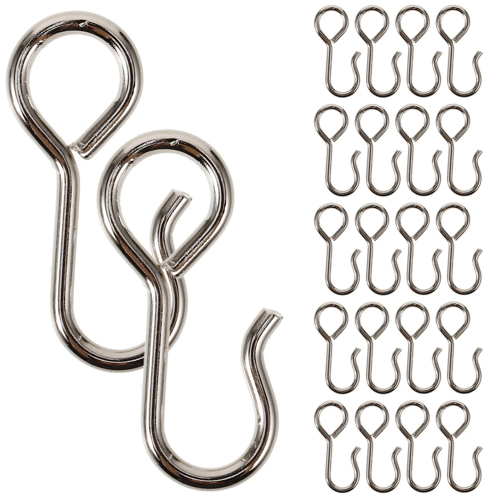 

100pcs Metal Hooks Stainless Steel Heavy Duty For Ceiling Curtain Track Hanging Drapes Rails Detachable Wall Use Durable Small