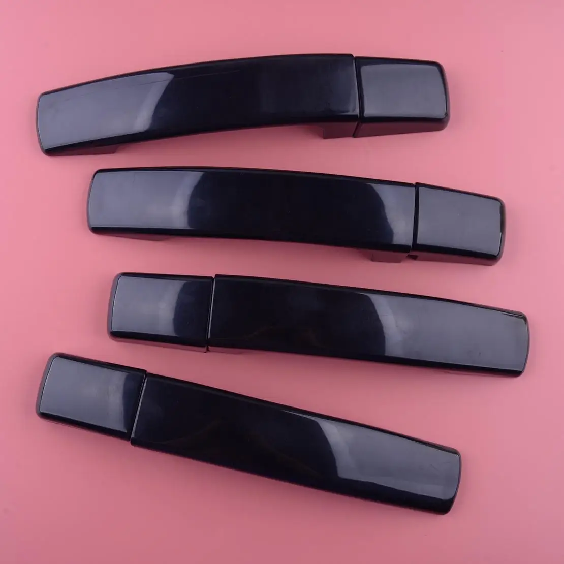 4Pcs Glossy Black Car Exterior Door Handle Cover Trim Fit For Land Rover LR2 LR3 Range Rover Sport Freelander 2