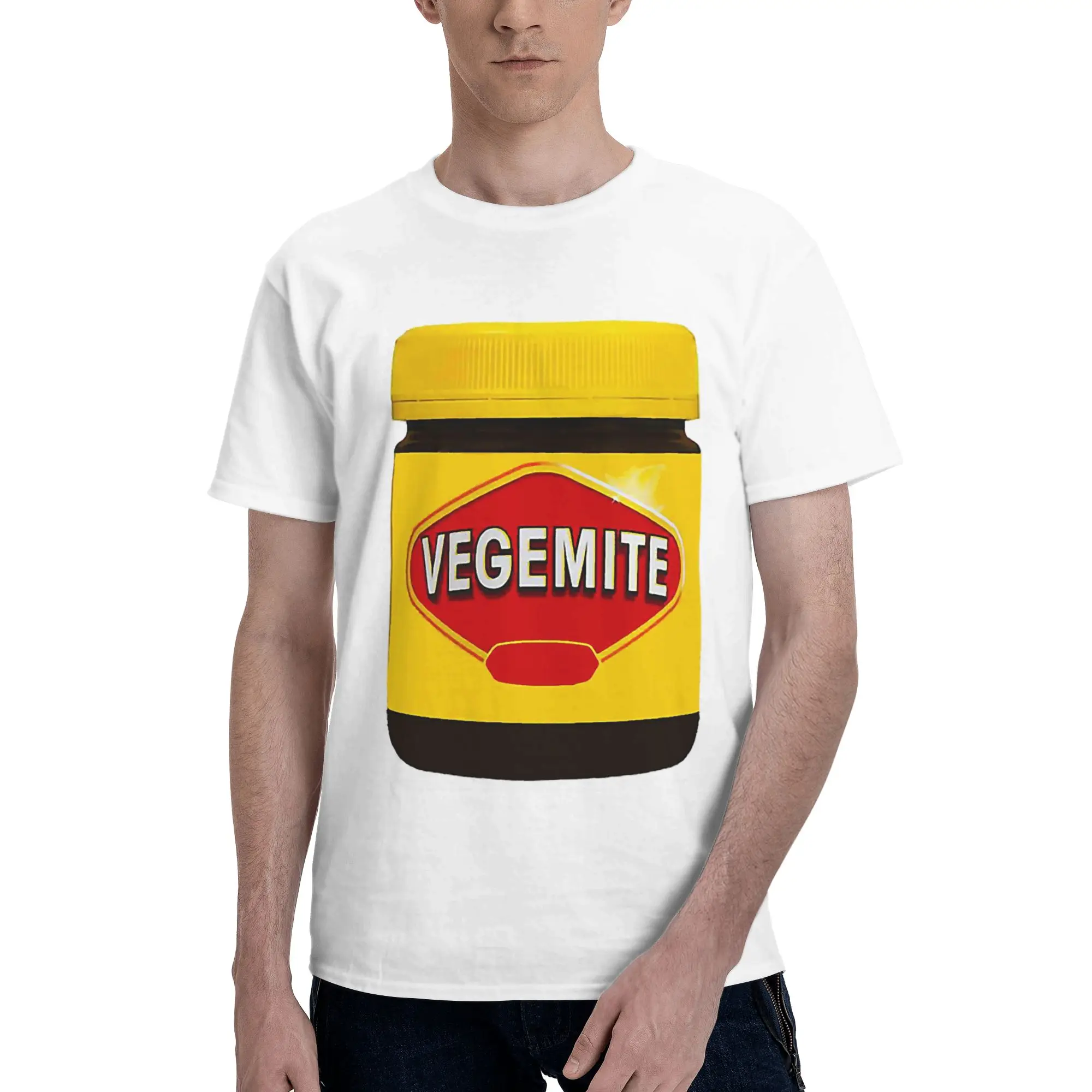 

Футболка Vegemite из 100% хлопка, мужские модные футболки, мужские футболки с круглым вырезом и коротким рукавом, S-6XL