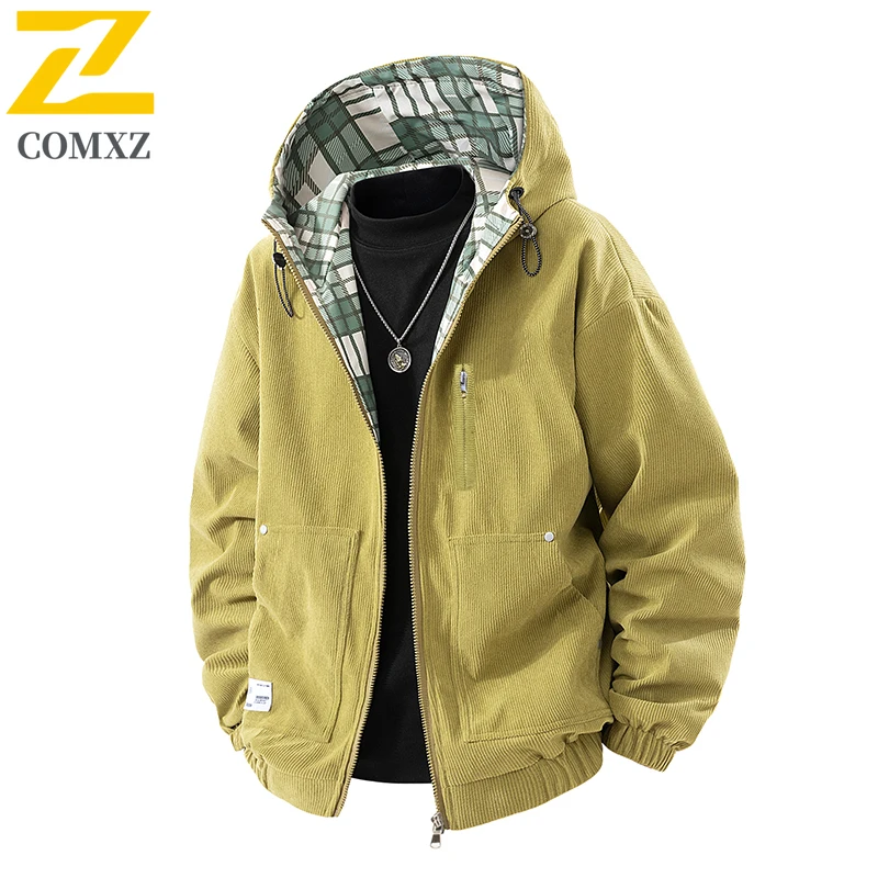 

Мужская куртка 2023, весенне-осенняя модная универсальная приятная для кожи дышащая куртка с капюшоном, уличная повседневная свободная уличная куртка на молнии