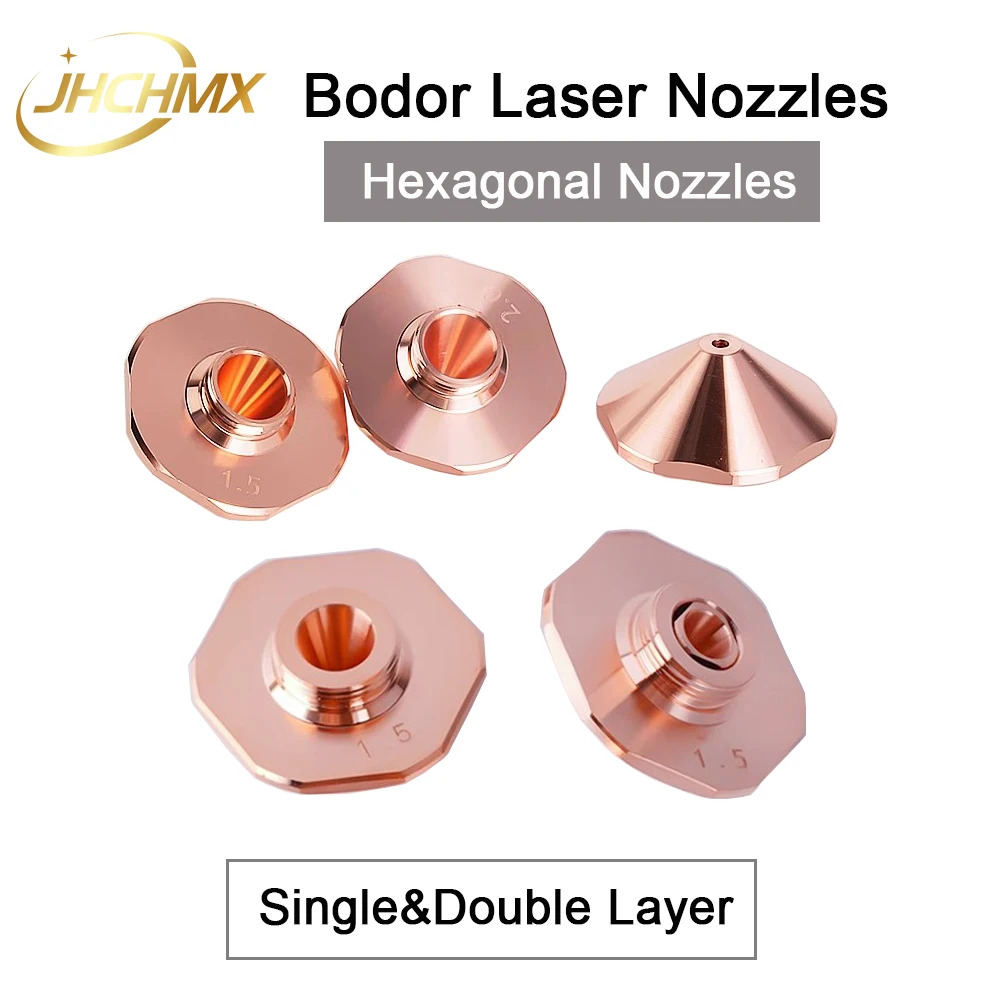JHCHMX Bodor Laser Hexagonal High- speed Nozzles D32 M14/D25 M11 Caliber 1.0-5.0mm For Bodor Fiber Laser Cutting Machine