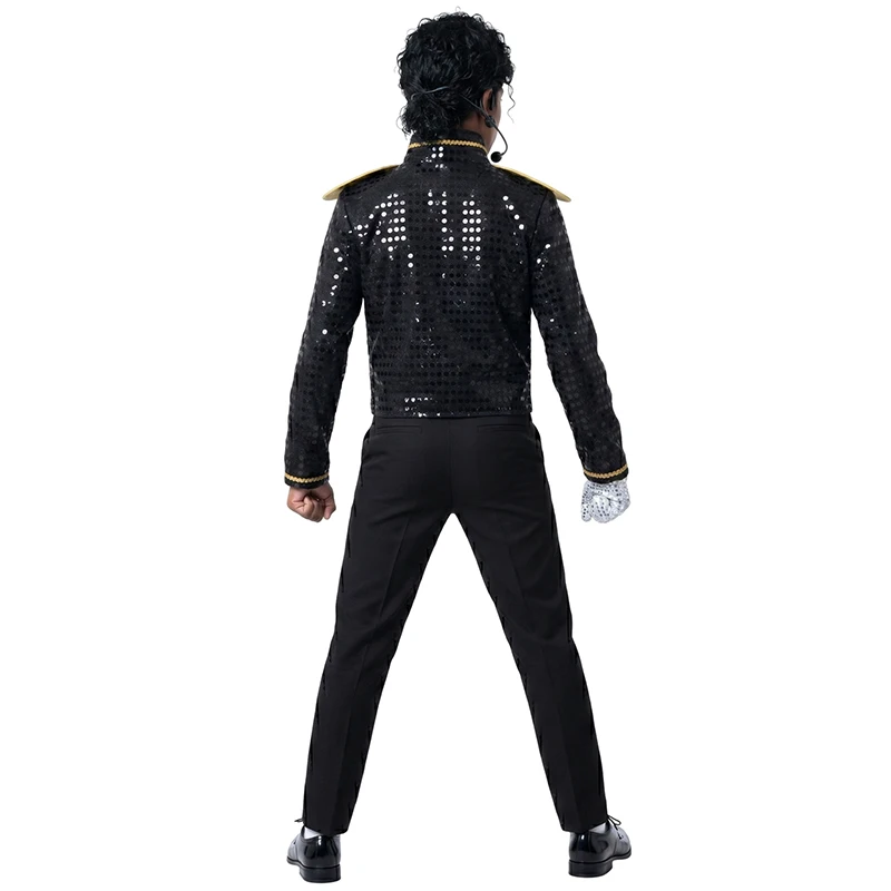 Child Pop Star Halloween Fancy Dress Up Michael Jackson Military Jacket Costume For Boy view 4