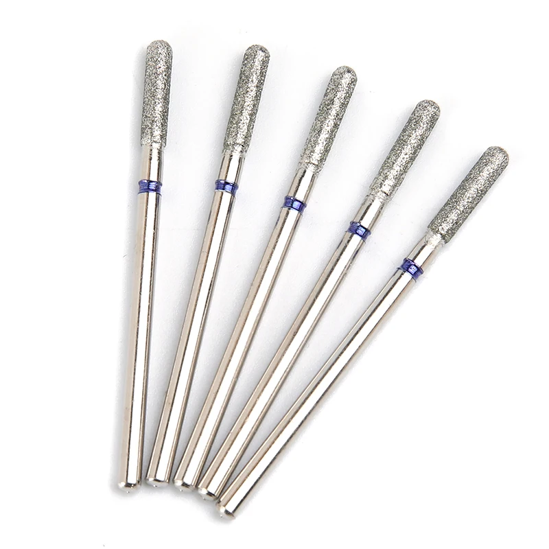 5 pezzi set di punte per trapano per unghie diamantate 3/32 "fresa per accessori per manicure pedicure accessori per macchine per trapano per unghie elettrico