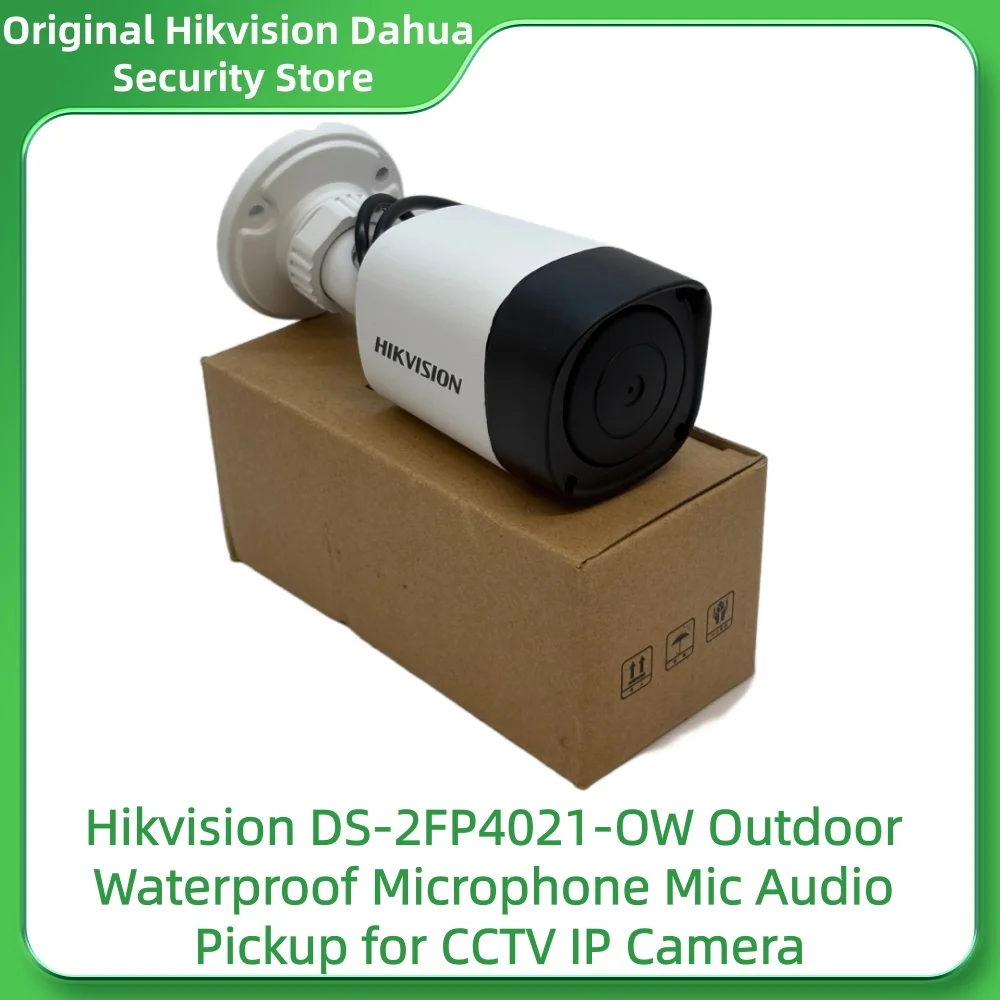 هيكفيجن DS-2FP4021-OW ميكروفون خارجي مقاوم للماء لاقط الصوت لكاميرا CCTV IP #5