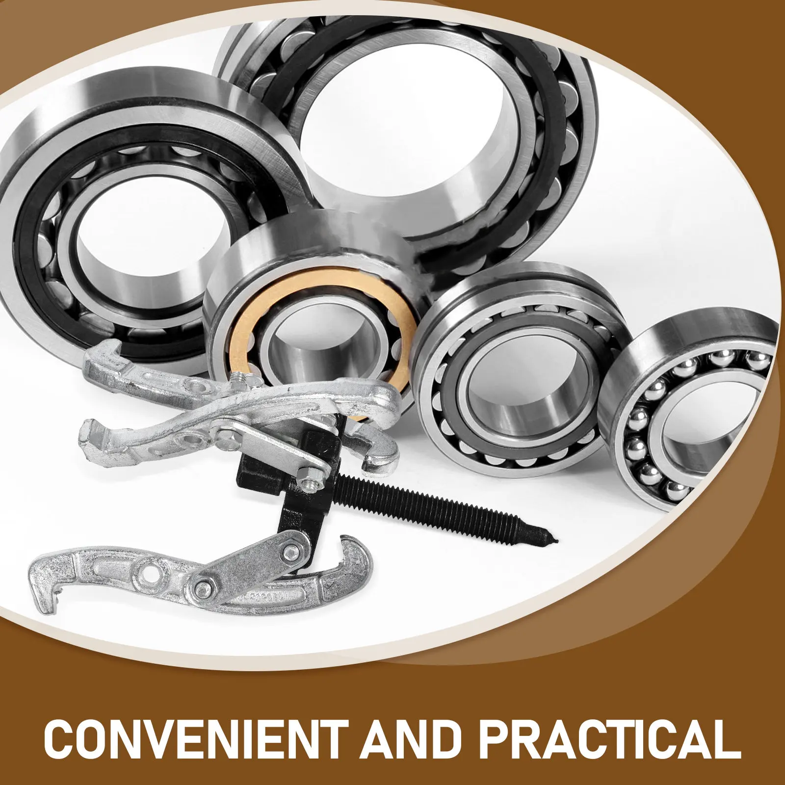 1Pcs Premium Steel Three-Jaw Bearing Puller Heavy-Duty Gear Pulley Flywheel Remover for Automotive Motorcycle Repair Efficient
