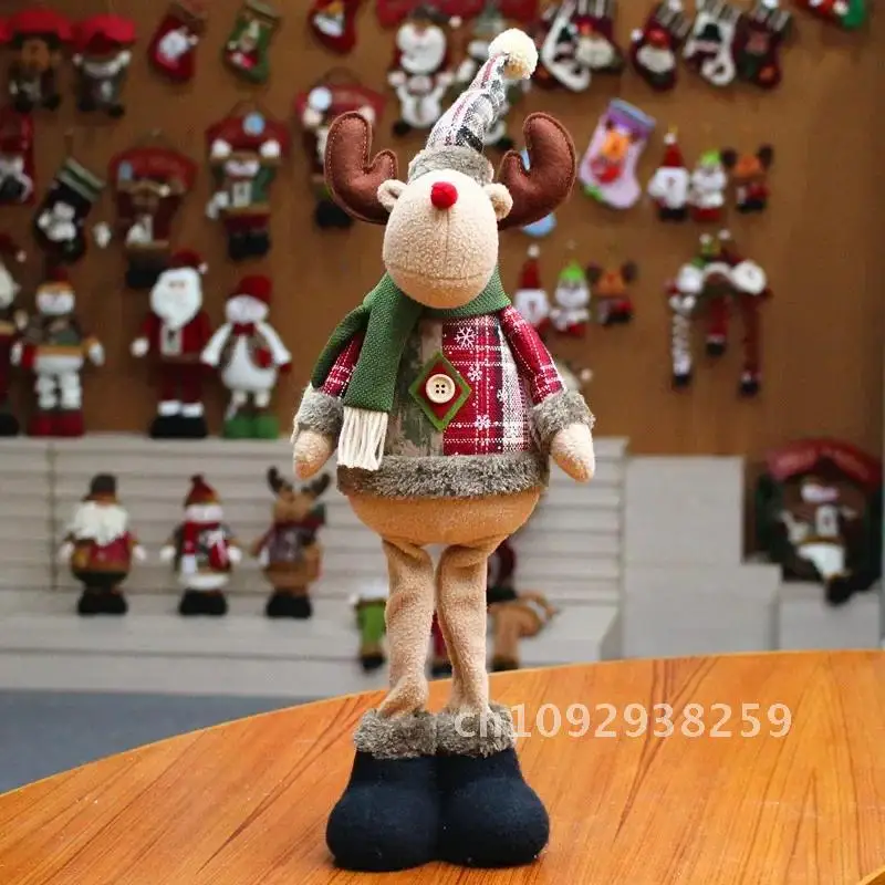 

55*18 Cm Christmas Doll Decorations Standing Home Xmas Gift Snowman 2025 For Toys Doll Decor Year Plush Claus New Noel Santa