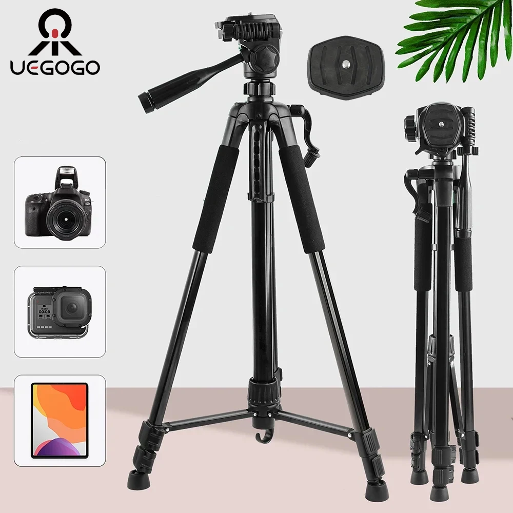 

UEGOGO 168cm Tripod Professional For Phone Camera Stand Lightweight Universal Photography For Xiaomi Huawei DSLR Free Shipping