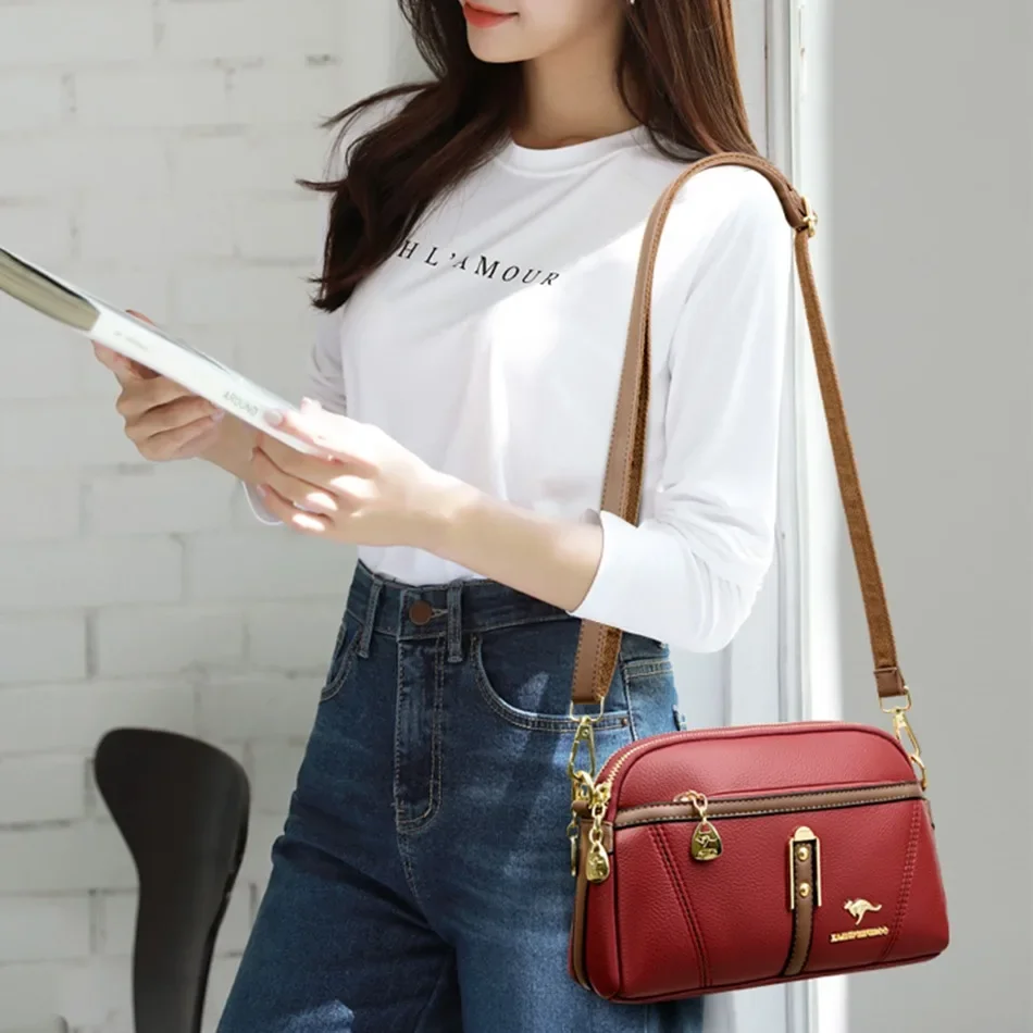 2024 New Brand Design Fashion Shoulder Messenger Bags Luxury Soft Leather Crossbody Sac High Quality Small Handbags and Purses