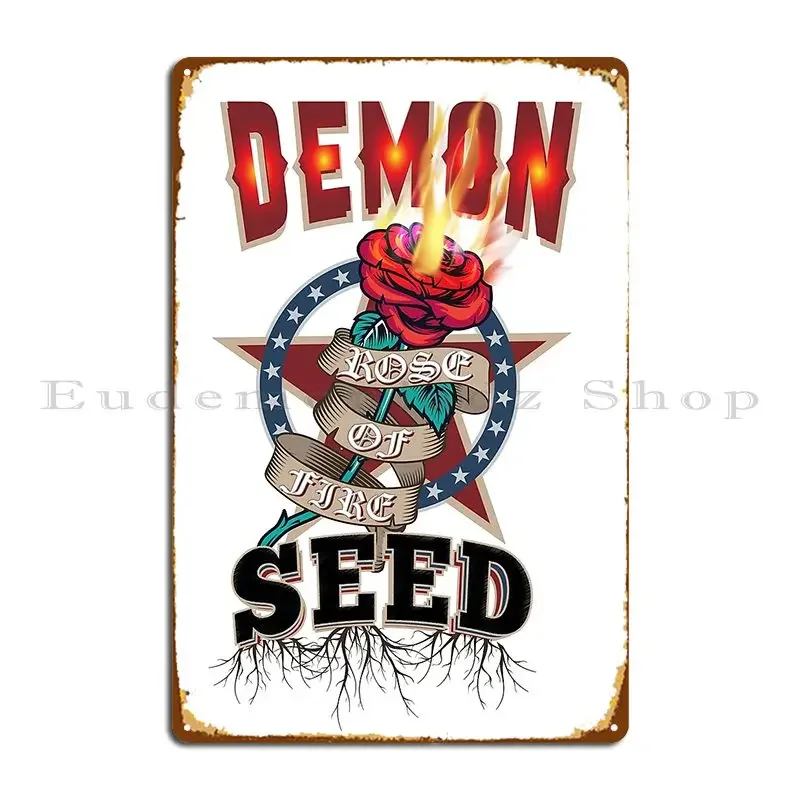 Plant A Demon Seed Metal Plaque Poster Design Decoration Classic Print Garage Tin Sign Poster