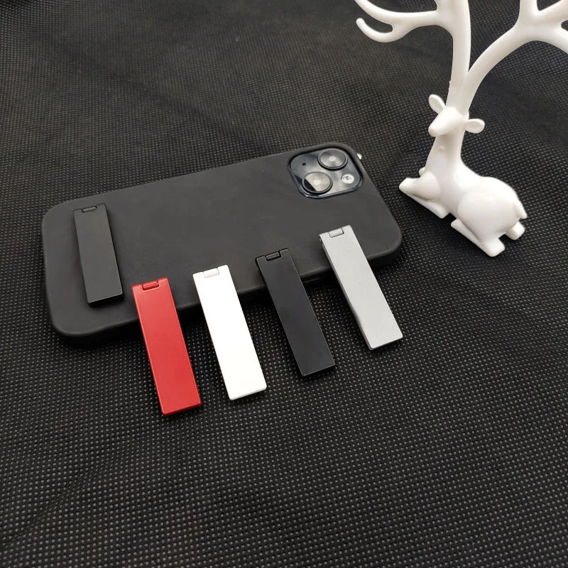 Ultra-thin Mini Holder Metal Folding Mobile Phone Bracket Back Sticker Invisible Portable Cellphone Desktop Support for iPhone