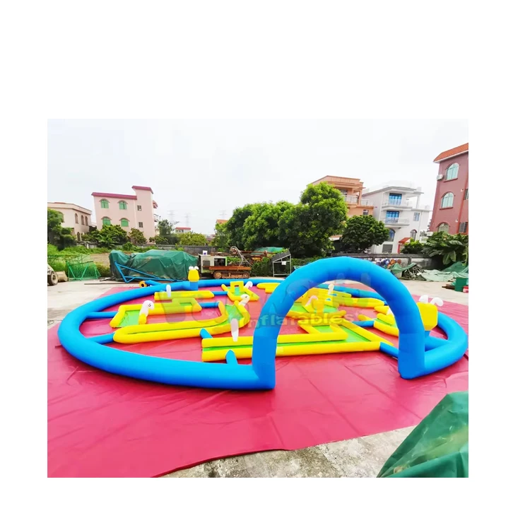 

Carnival Sport Game Field Adult Interactive Bouncer 9 Holes Mini Inflatable Golf Course
