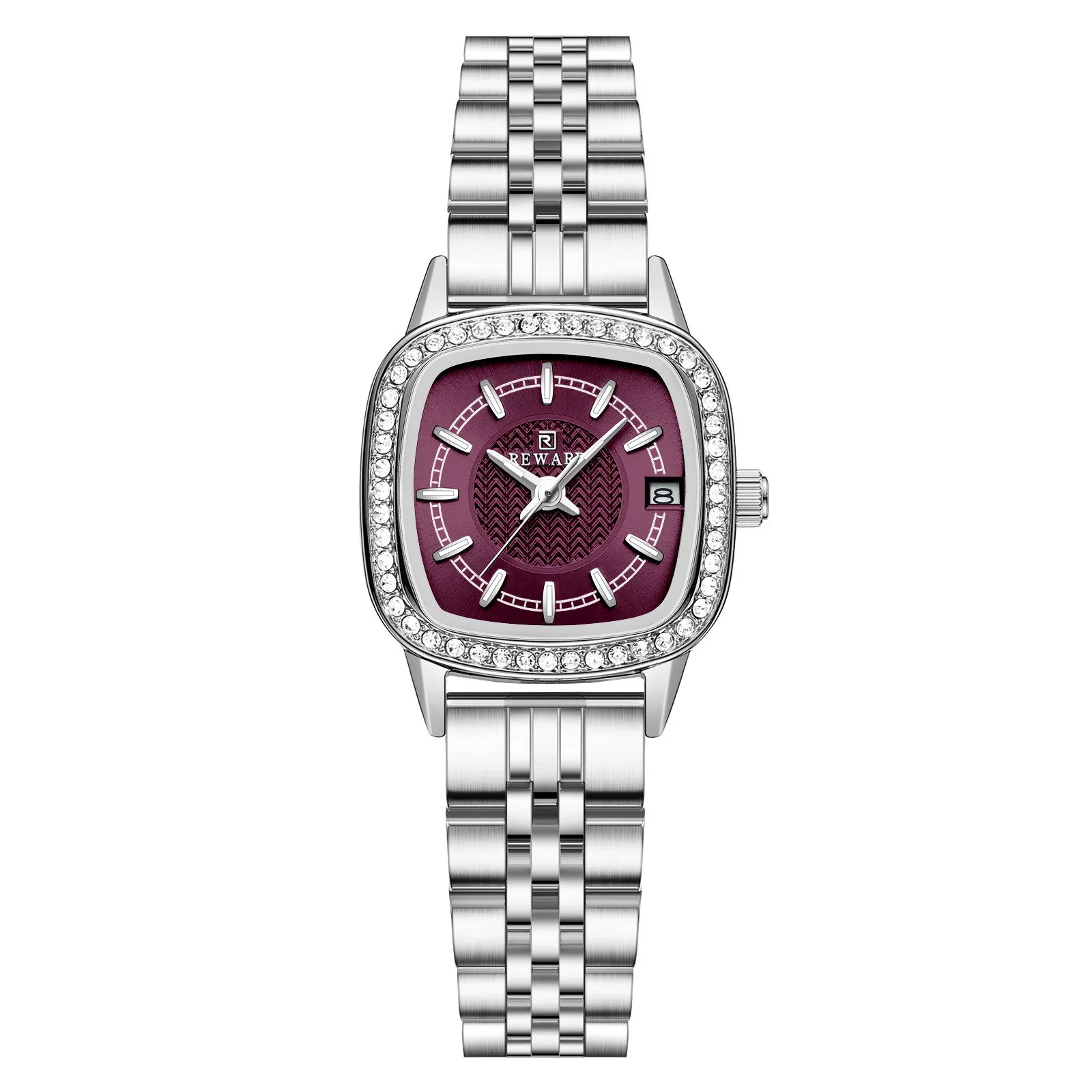 الراقية هدايا عادية رائعة المرأة مرصعة بالألماس مقاوم للماء فراشة مشبك التقويم ساعة نسائية